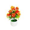 Twelve Flowers Simulated Artificial Green Plant Potted Ornament For Decor Indoor
