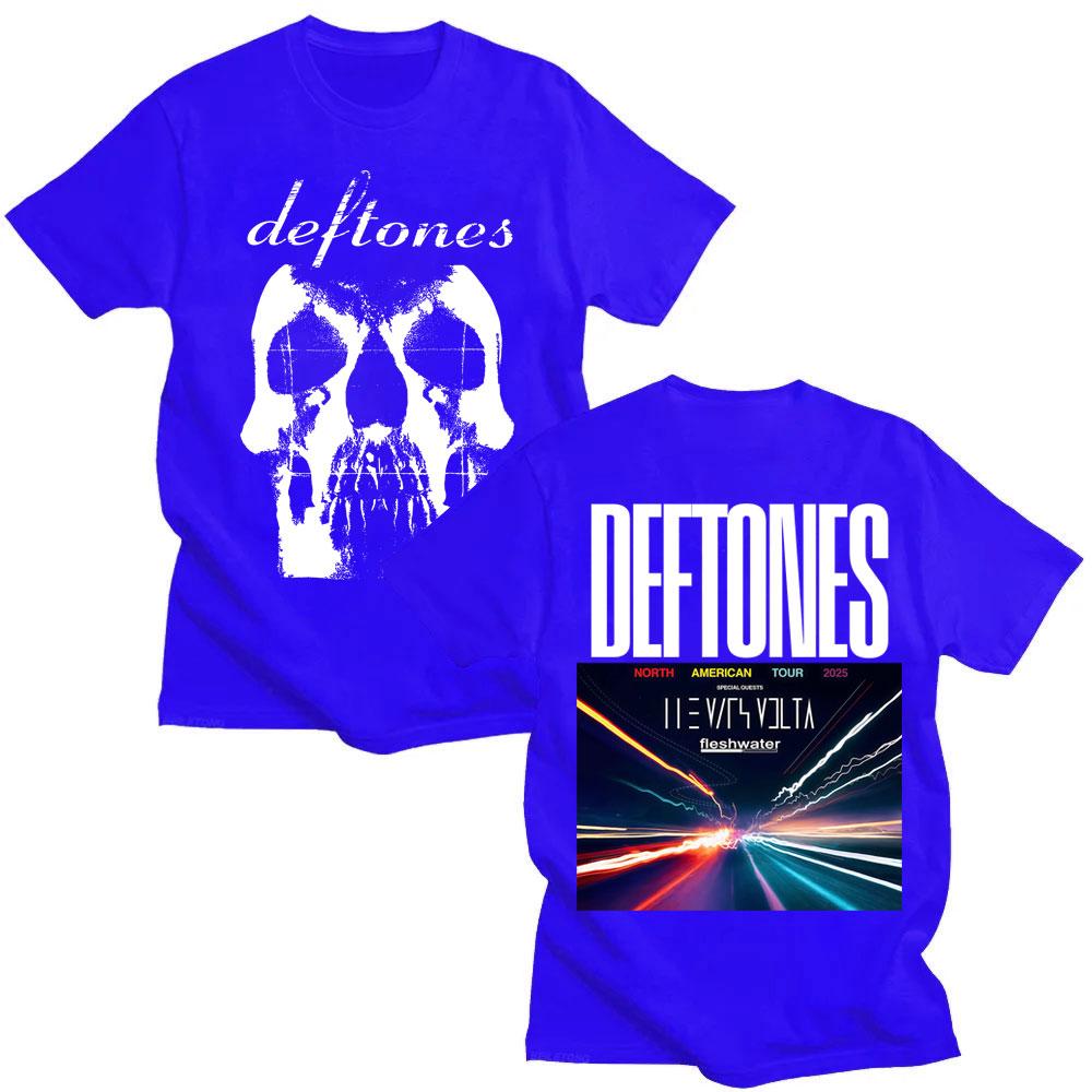 Hip Hop Rock Deftones North American Tour 2025 T-shirt Trendy Vintage Men Women Hipster T-shirts Cotton Loose T Shirt Fans Gifts