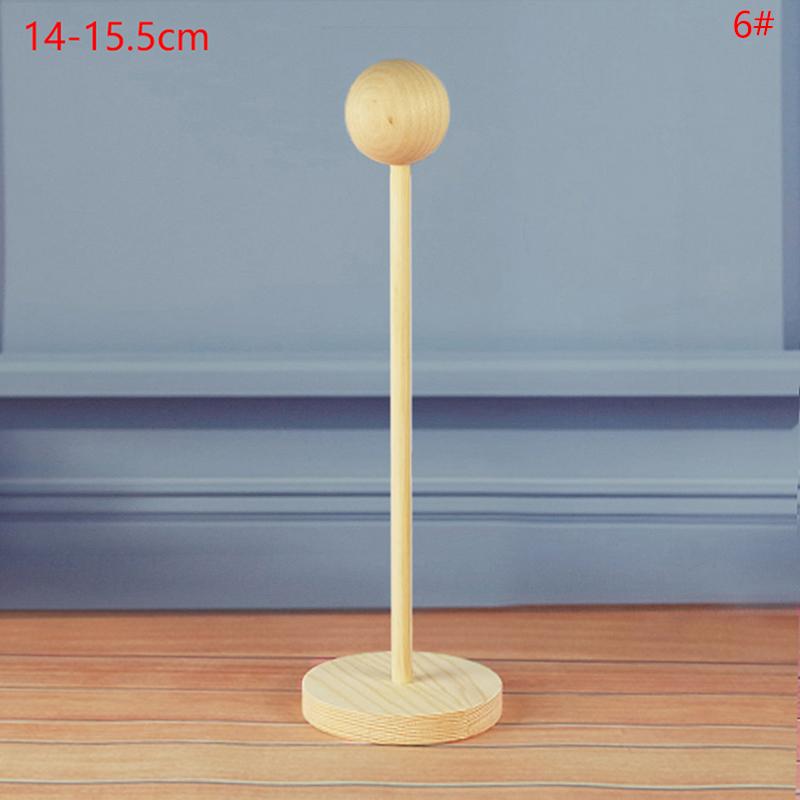 

Кукольный парик Деревянная подставка для кукольных париков Держатель для кукольных волос Деревянная стойка 14-15.5cm