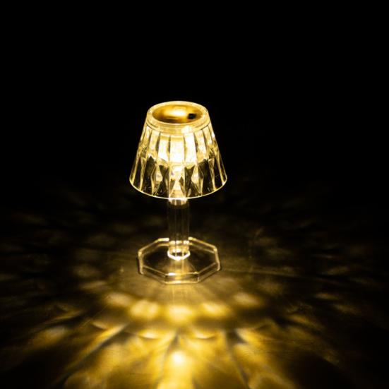 Creative Crystal LED Table Lamp Mini Night Light Bedroom Dorm Bedside Atmosphere Light Desktop Decorative Ornament