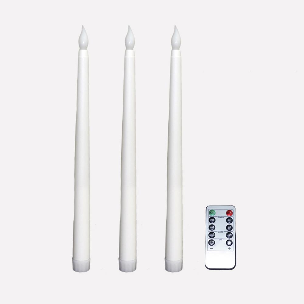 

3/6Pcs LED Flameless Taper Candles Light, Battery Operated LED Flameless Long Candle Lamp for Home Dinner Table Party Decor