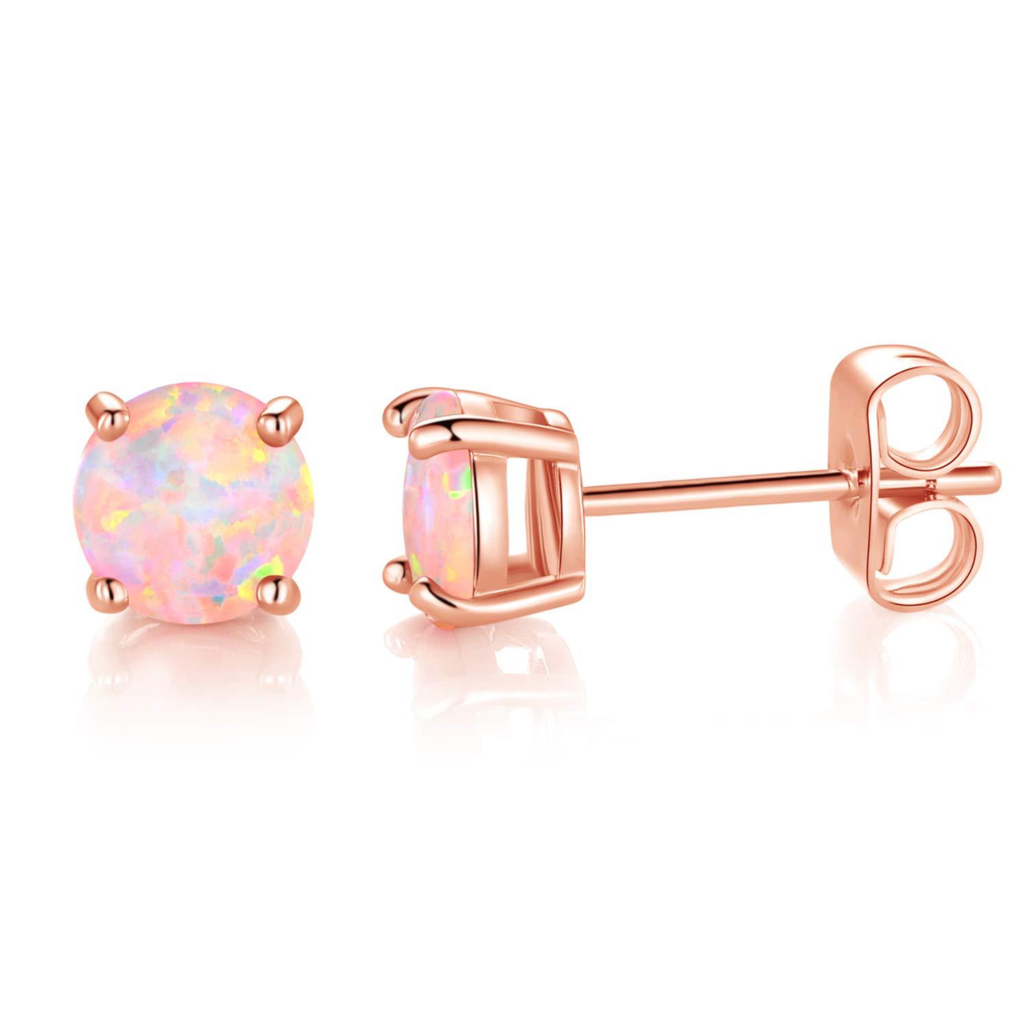 2026 Popular Women s Round Mini Opal Stud Earrings Single Earrings Fashionable and Trendy Exquisite Inlaid Zircon Jewelry Earrings