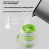 Portable silicone folding water cup outdoor camping cup juice cup office coffee cup telescopic cup mouthwash cup