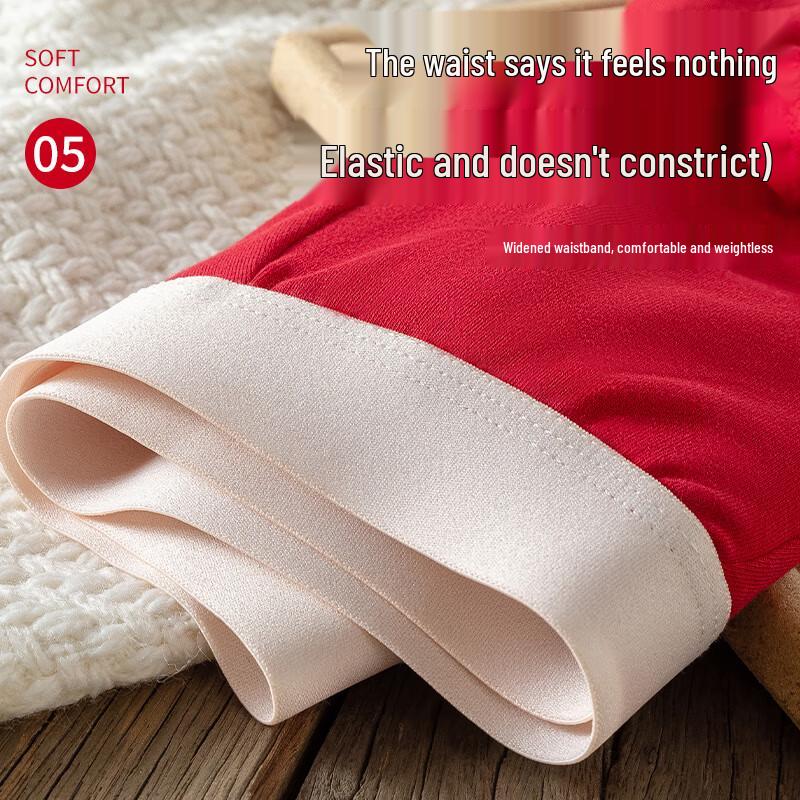 Langsha Red Cotton Underwear & Sock Set