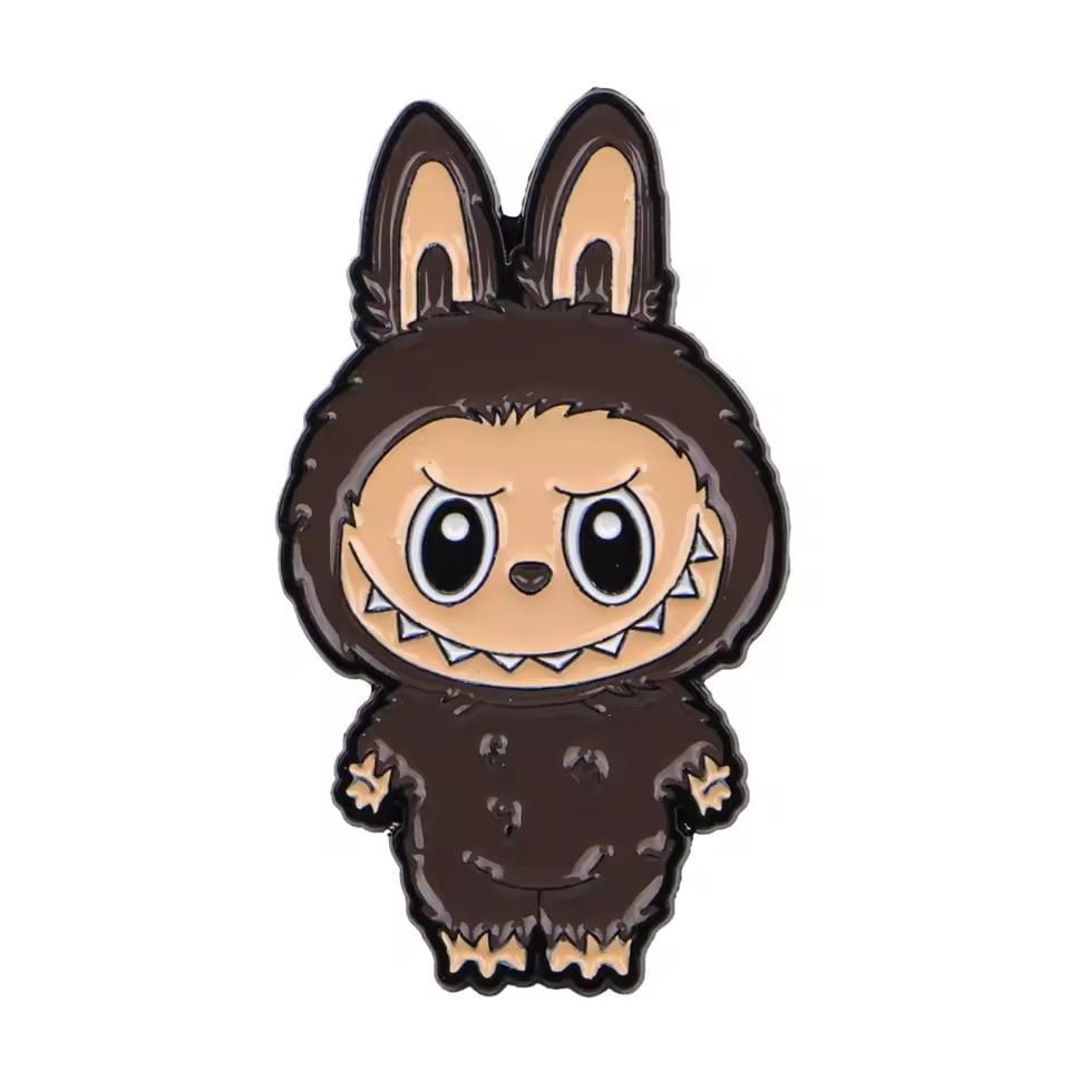 Nye 5 stk Tegneserie Monster Emailepin Anime Merker på Ryggsekk Brosjer for Kvinner Menn Reversnåler Cosplay Tilbehør Festgaver Labubu