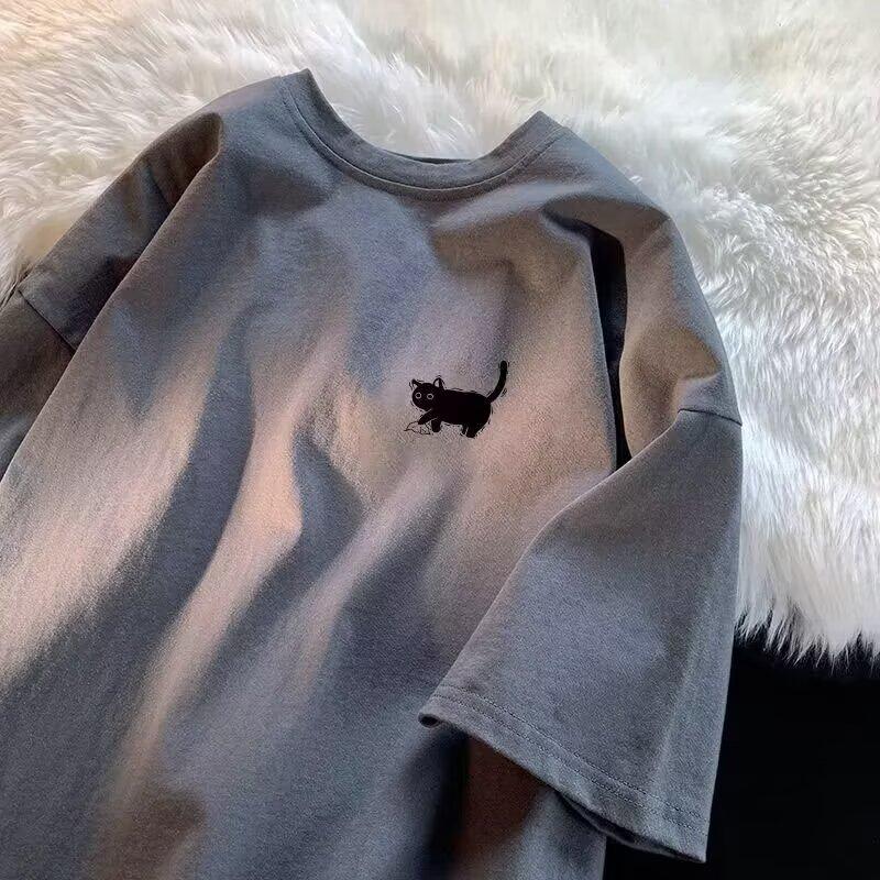 New Short Sleeved T-Shirt For Men In Summer, Korean Style Trend, Simple Half Sleeved Top, Hong Kong Style Loose Casual Brand T-Shirt