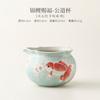 HOYIHM 111ml Firestone Red Hand-painted Koi Tea Pitcher Tea Divider Cha Hai Dispenser Justice Cup Fair Mug Tea Services Supplies