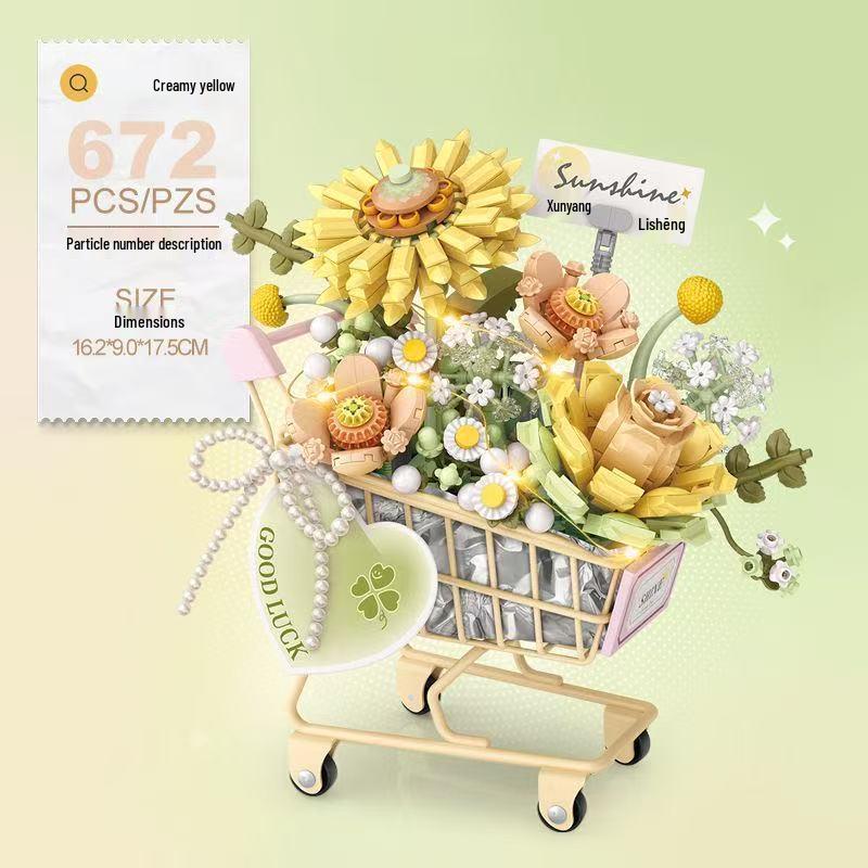 Sakura Bonsai Succulent Flower Building Blocks - Lego Compatible Ornament Gift