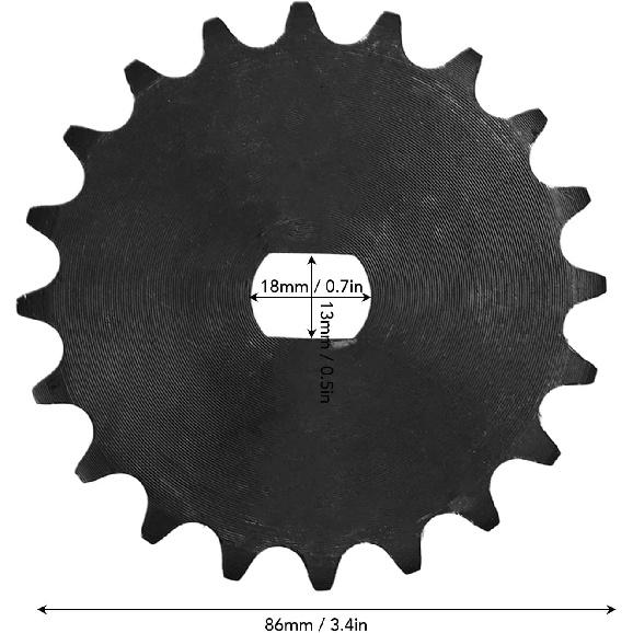 VGEBY Motor Sprocket, 420 20 Tooth Sprocket High Reliability Carbon Steel 420 Chain Sprocket Fit for MY1020 Geared Motor 420 Chain Sprocket 16 Tooth