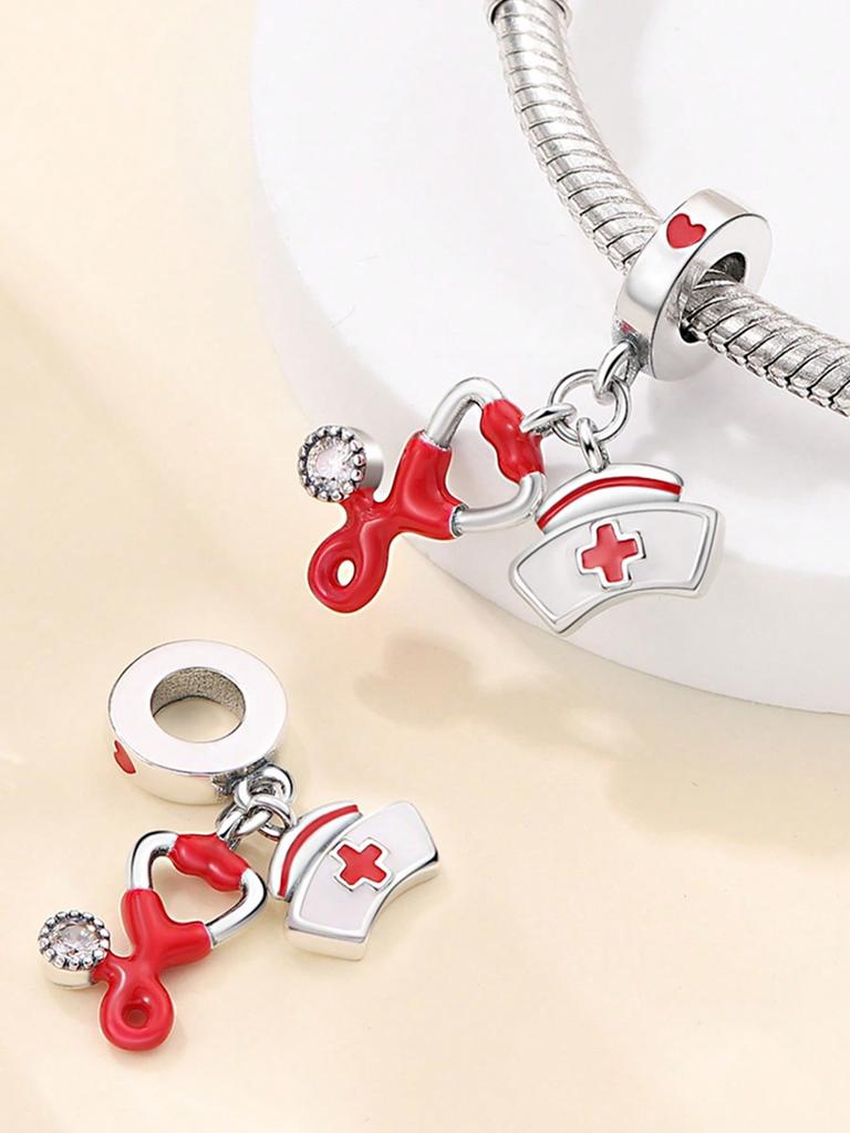 Charm Copper Colors Love Nurse First Aid Kitbead For Original Bracelet Diy Beads Charms Jewellery Making Gift For Women Styfne
