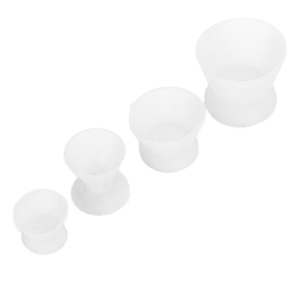 4pcs Professional Dental Laboratory Mixing Cup Silicone Dental Materials Mixing Bowl Set