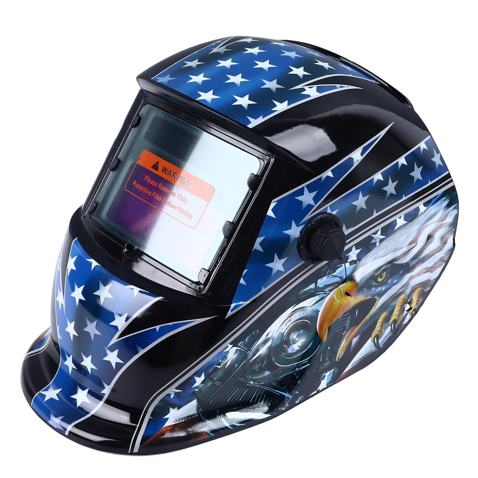 

Auto Darkening Welding Helmet Large View Solar Powered Wide Shade Range Hood for MIG TIG Arc Adjustable Blackness