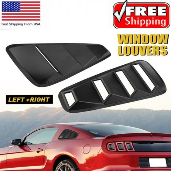 For 2005 06 07- 2014 Ford Painted Mustang Coupe Window Louvers Scoop Cover Vent