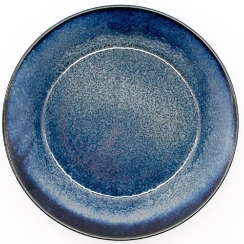 Aito "Natural Color" Curry/Pasta Plate, Approx. 21cm, Navy, Mino Ware, Dishwasher and Microwave Safe, Made in Japan, 517016