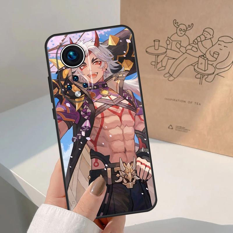 Genshin Impact Arataki Itto Case For Honor Magic 5 6 7 Lite 8 Pro Honor 400 200 Pro X9c X9b X9a X8a X8b 50 70 90 Cover
