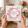 Floral Geometric Frame Carbon Steel Cutting Dies Stencils for DIY Scrapbooking Photo Album Decorative Embossing Paper Card Mixed Shapes 167x171x0.8mm