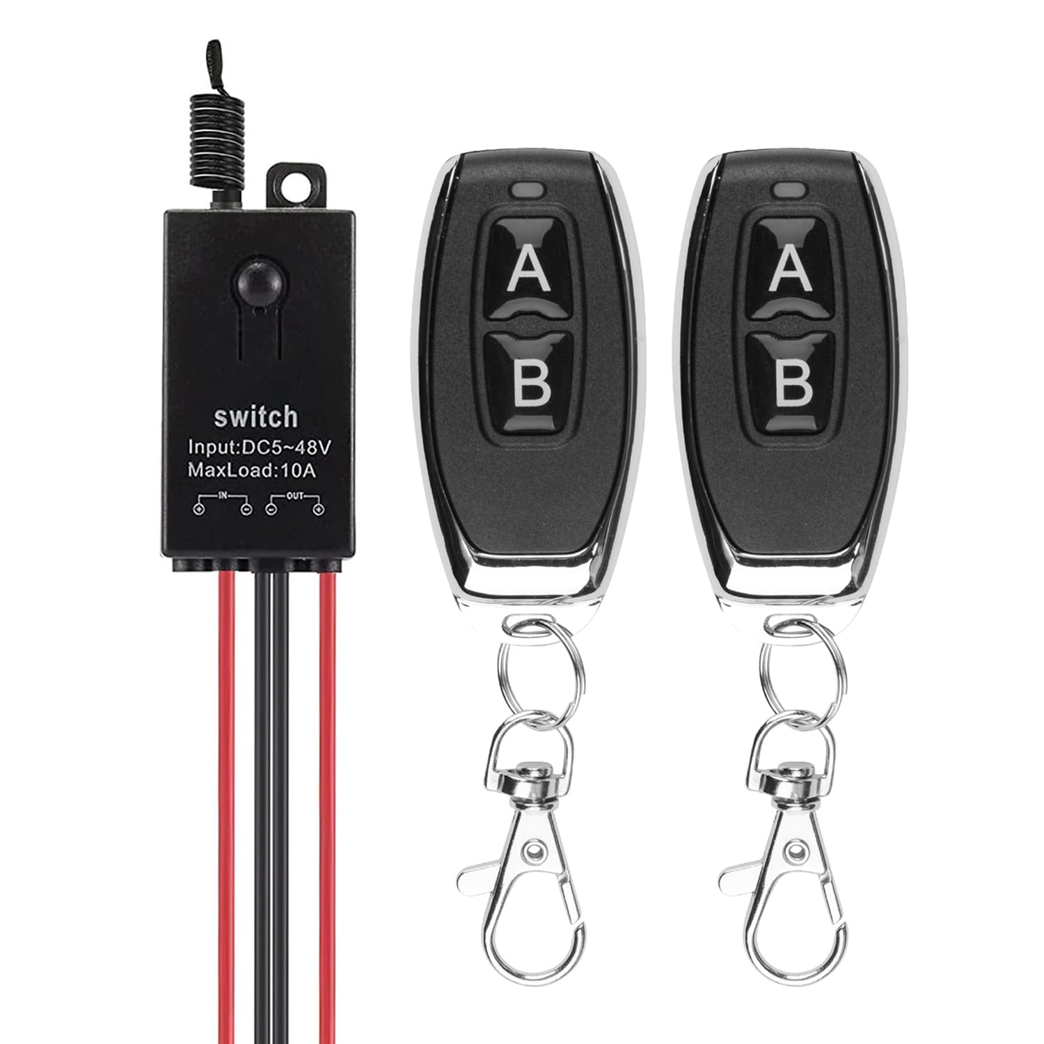 

fushionsea DC Мини Беспроводной Пульт 315 МГц 10A Реле Пульт Идеально для Светодиодов и Насосов 5В-48В Выключатель, Выключатель, Лампы, Фонари, Вентиляторы, чёрный