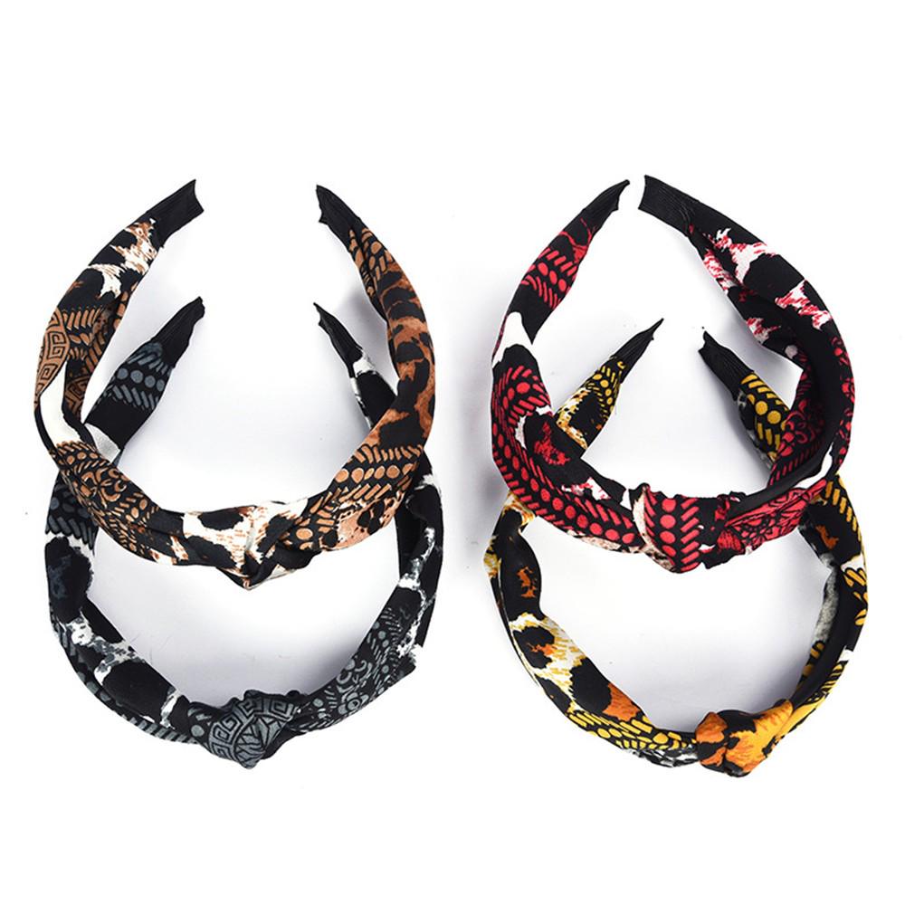 Black Womens Yoga Wide Hairband Turban Elastic Knotted Hair Band Bandanas Headband Handmade Sweet and Cloth Cross Knot Hair Hoop Headwear Hair Accessories