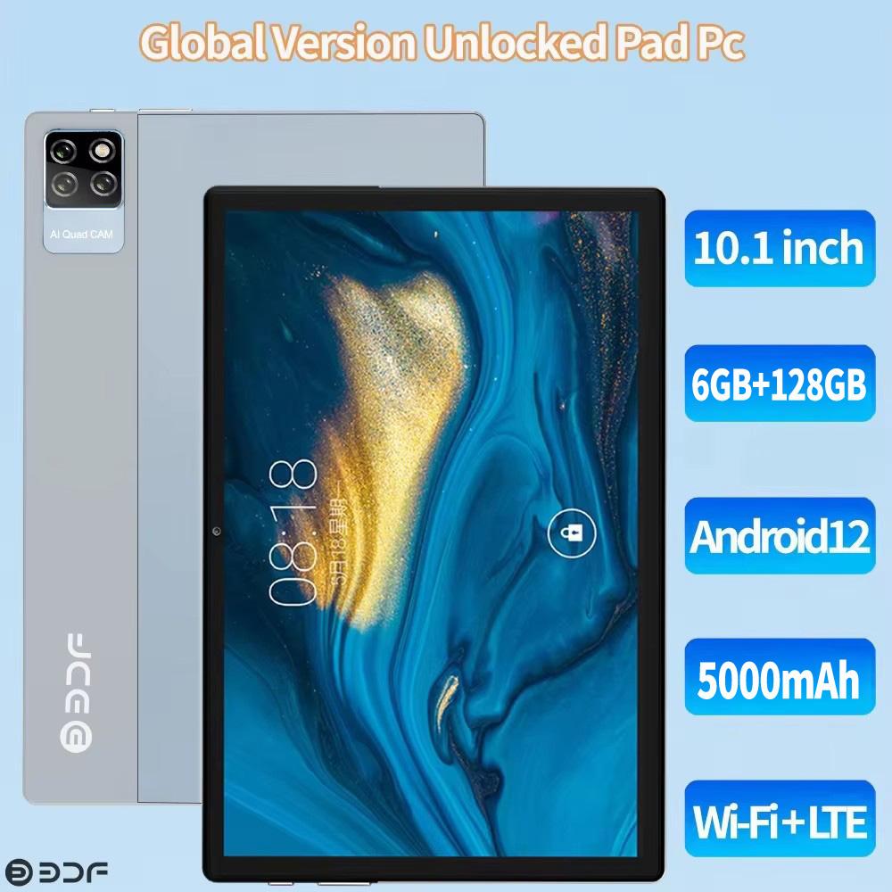 BDF 10.1 Inch Big Screen 6GB+128GB Tablet PC Android 12 3G 4G Lte WiFi BT Mobile Phone Sim Card