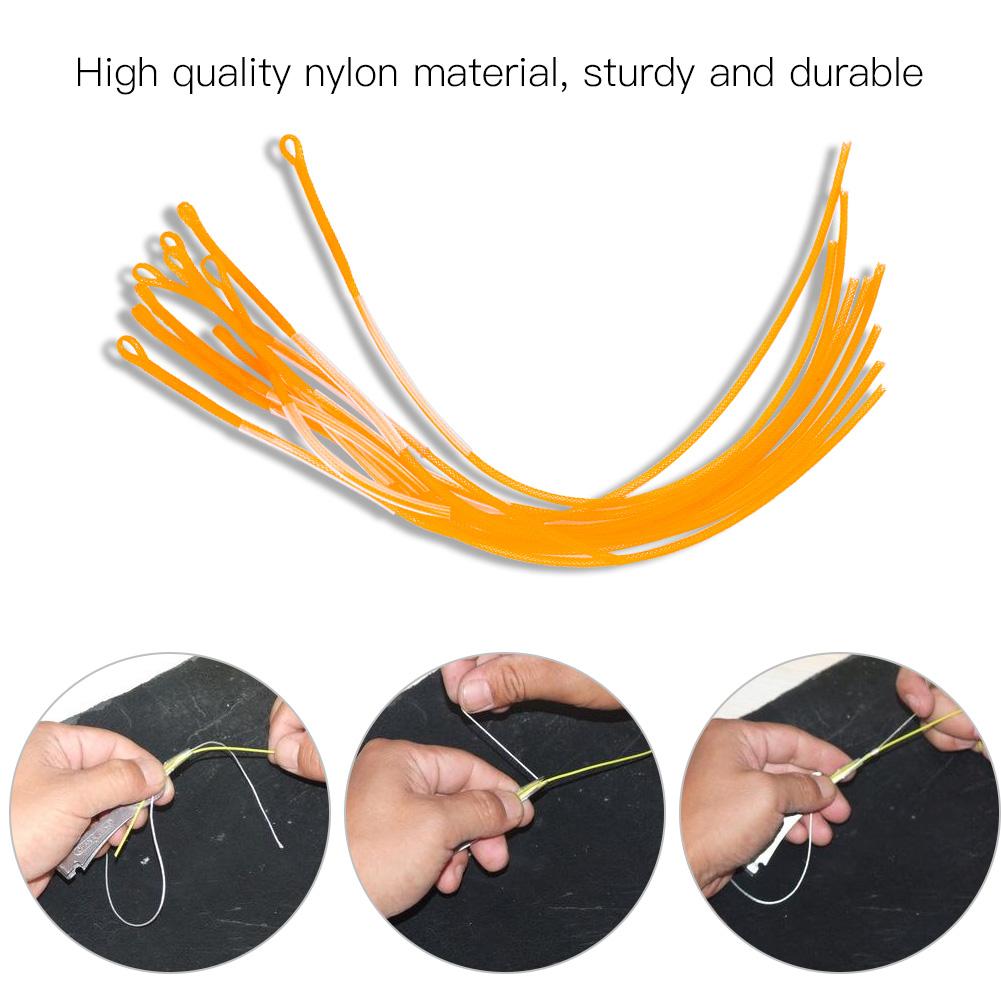 10PCS Yellow 30LB Fishing Loops Connector Fly Loop Line Fishing Tackle Accessory