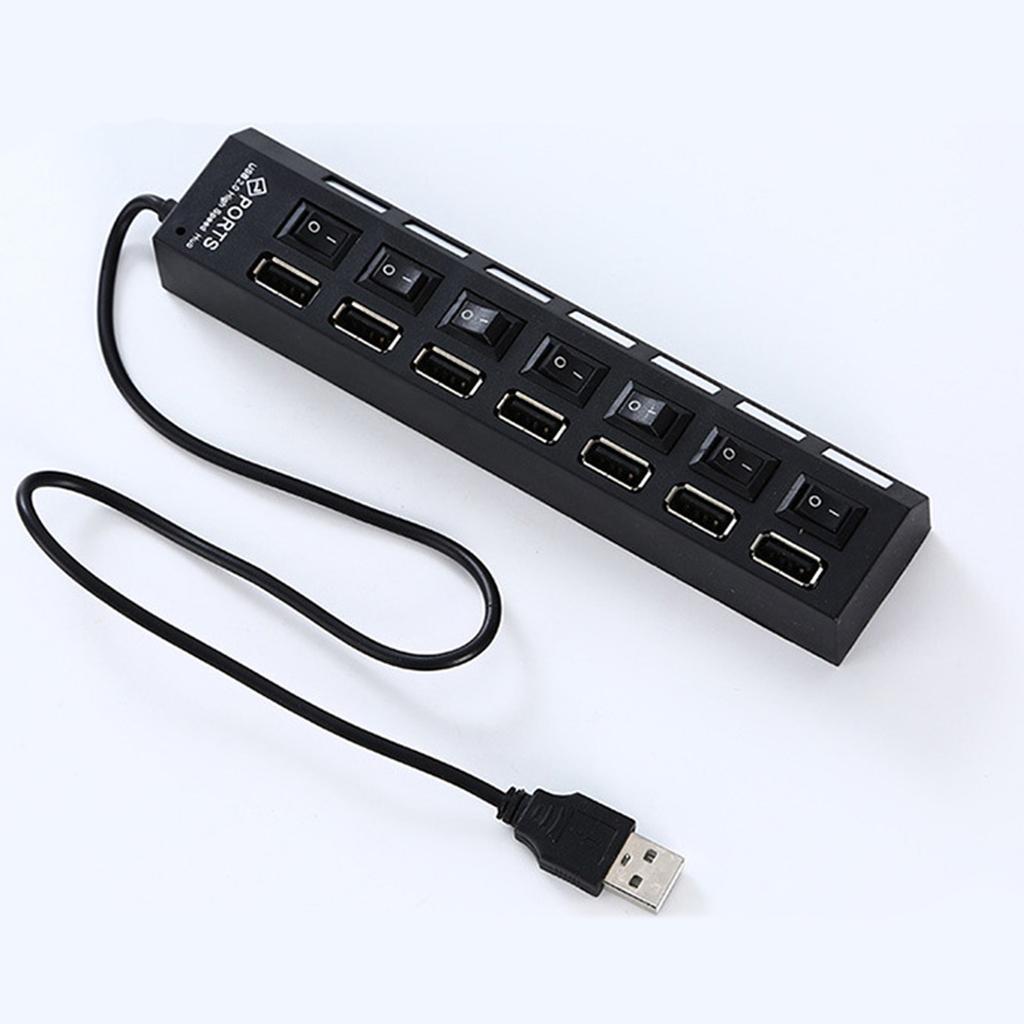 Unabhängiger 7-Port USB 2.0 1/7 Splitter High-Speed-Expansion Hub Stecker und Buchse