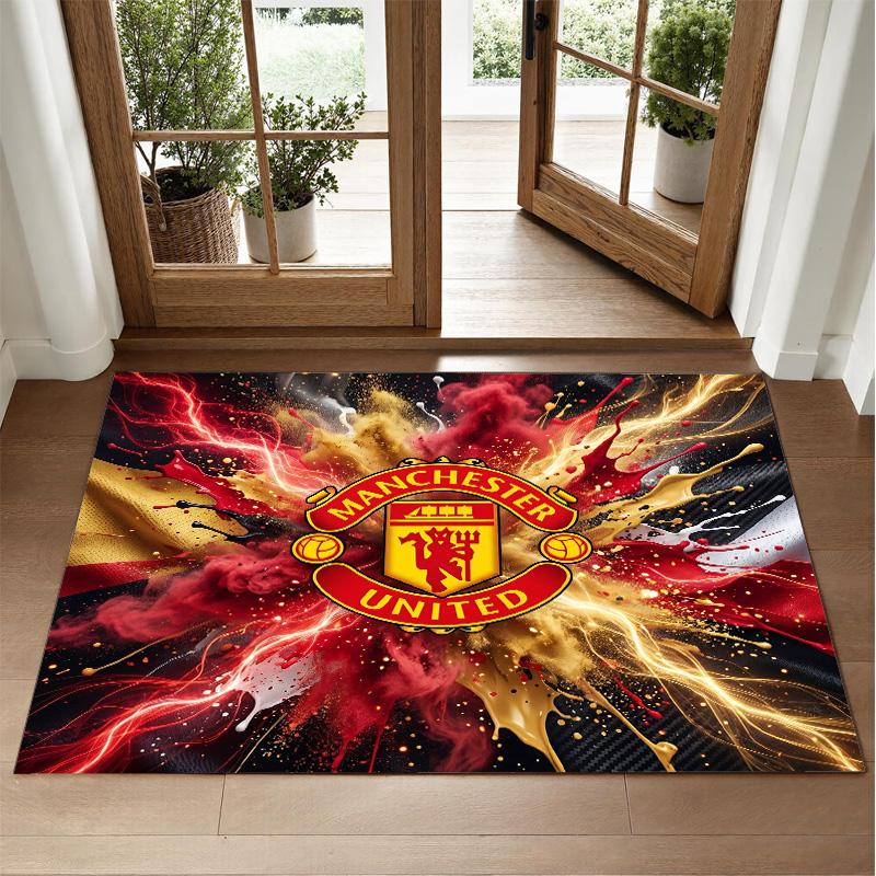 Manchester United Design Kristall Samt Teppich Weiche Dekorative Matte für Schlafzimmer Eingang