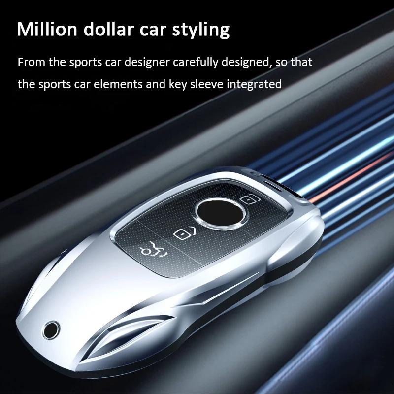 New Fashion Ziny Alloy Car Key Case Cover for Mercedes Benz A B C E S Class W204 W205 W210 W212 W213 W176 W463 GLC GLB GLE AMG