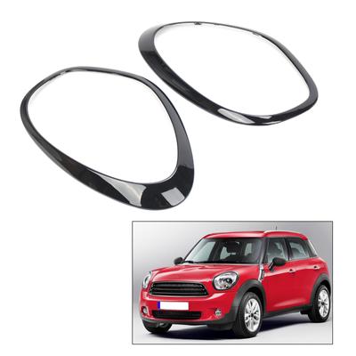 2x Car Lamp Ring Cover Case Replacement Headlight Frame Cover Housing Decoration Stickers for R60-Countryman John-Cooper