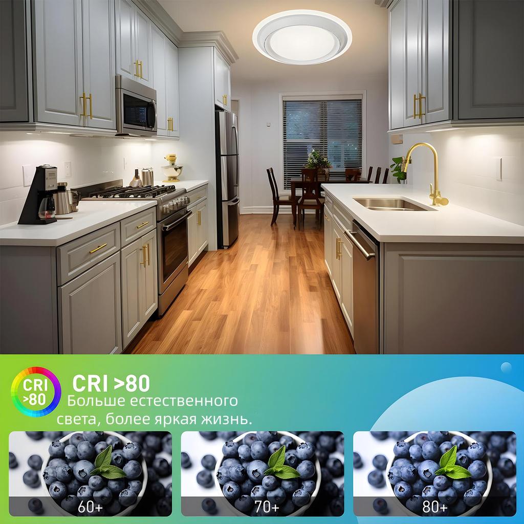 Bladeless LED Fan Light with APP & Remote Control, 85-265V for Bedroom