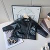 Girls' Long Sleeve Leather Jacket - Spring/Autumn Korean Style Fashion Coat AQB016