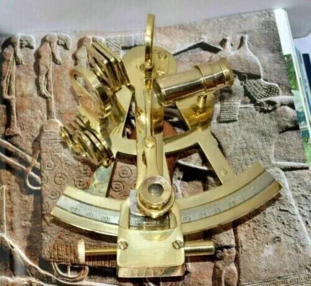 

RARE NEW Brass Sextant Nautical Brass Sextant Working Marine Vintage/Box M аеро