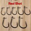 10PCS/Bag 4X Strong Live Bait Hook 3/0 - 11/0 Heavy Duty Saltwater Single Jig Fishhook for Deep Sea Boat Fishing