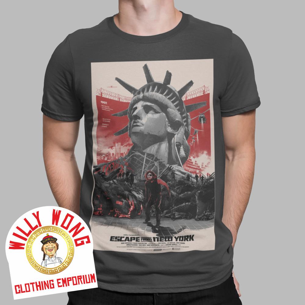 Escape From New York T-Shirt Retro Tee Movie Film 80s Snake Poster Japan Prison Unisex T-Shirt S