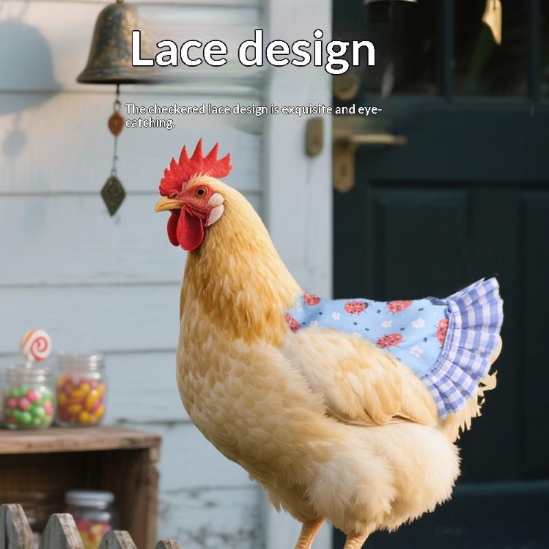 Adjustable Chicken Apron with Ruffle for Hen Protection Anti Pecking Feather Guard for Poultry Farm Outdoor Use Durable