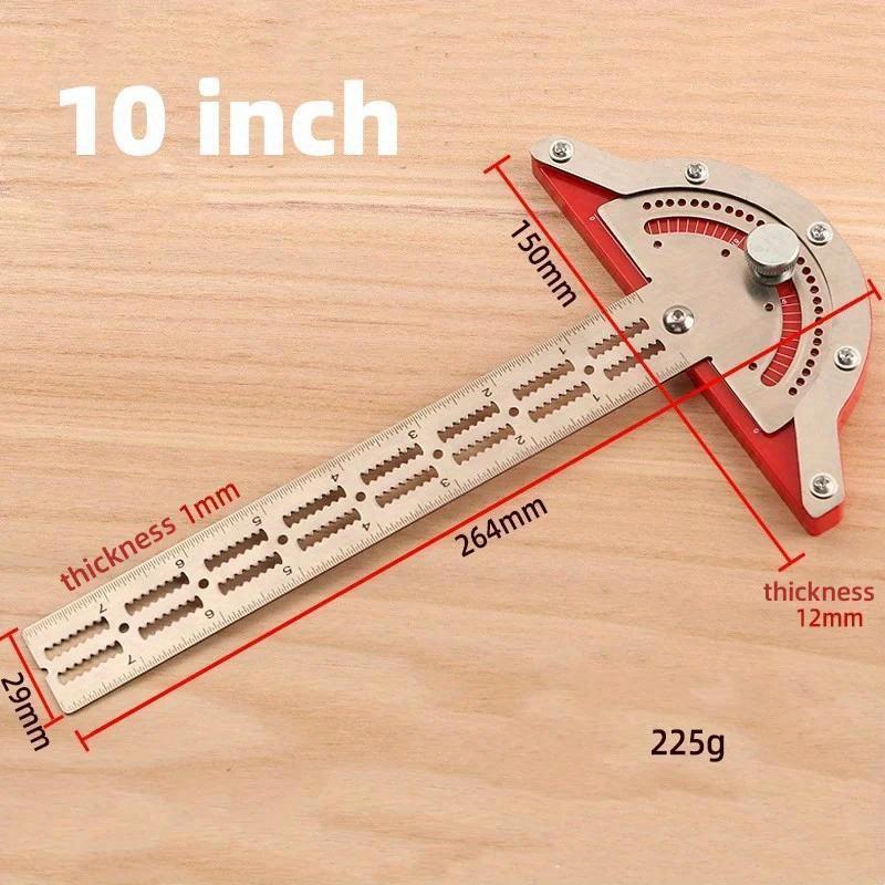 1Pc Woodworkers Ruler Stainless Steel Protractor Angle Angle Precision Carpenter Measuring Tool