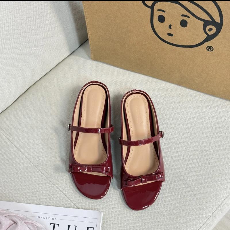 New inner height increase 5cm sweet niche sandals bow patent leather summer outer slippers women