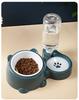 Non Slip Food Water Double Layer Raised Feeding Bowl No Spill Design for Cat Puppy Household Daily Pet Supplies