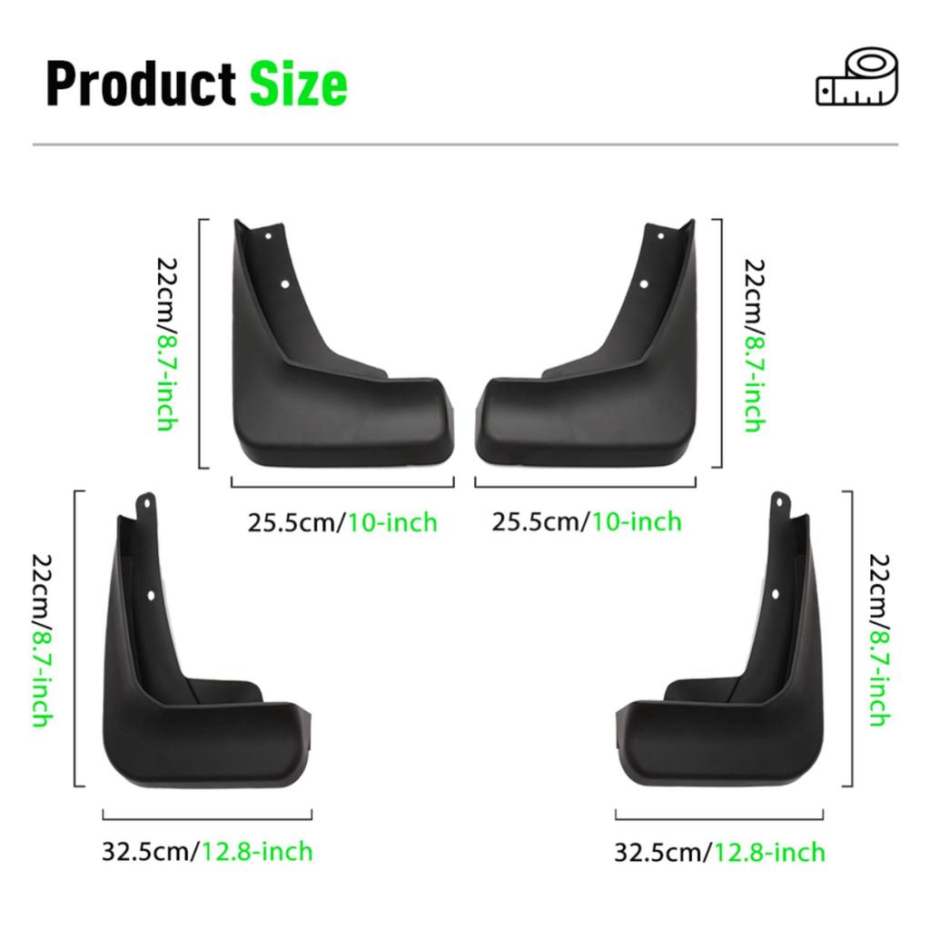 4PCS Car Mud Flaps Splash Guards Mudguards Car Mud Flaps Compatible with Chery Tiggo 4 Pro 2020 2021 2022 2023