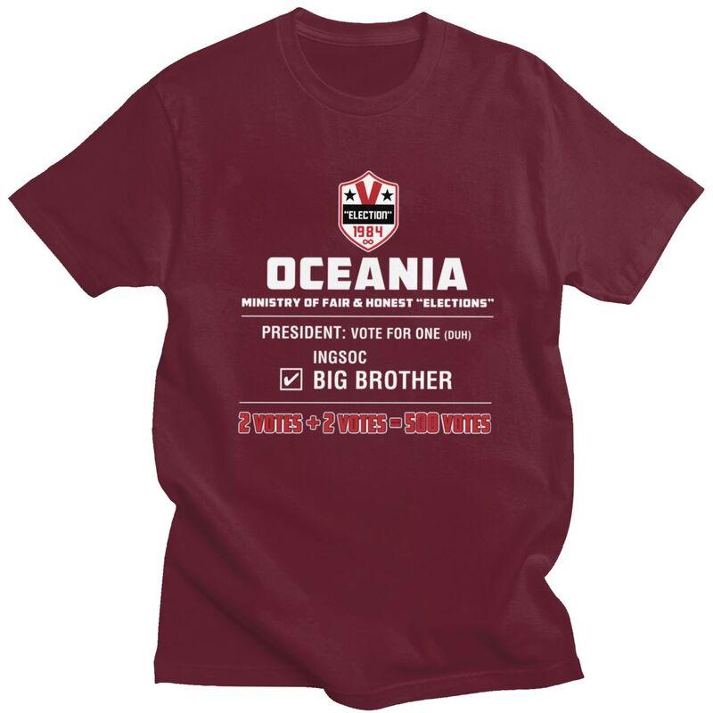 George Orwell 1984 Election Dystopian Big Brother TShirt 100 Cotton Tee Tops Summer Round Neck Tshirts Casual Short Sleeve
