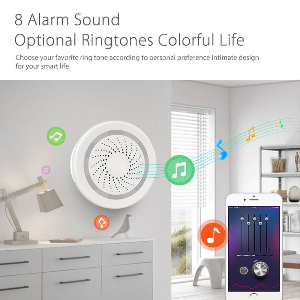 Graffiti WiFi Smart Temp & Humidity Sensor with Sound & Light Alarm