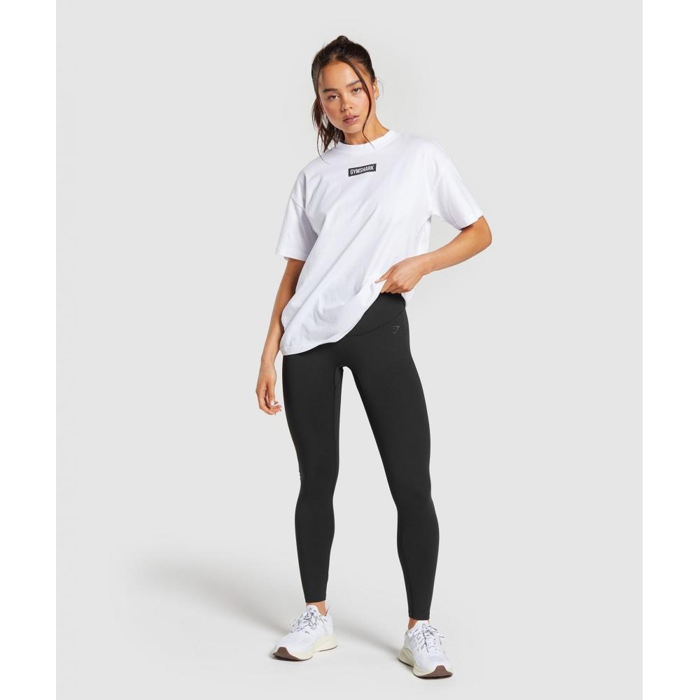 Gymshark Bloque Camiseta Oversize blanca B6a3z Wb86