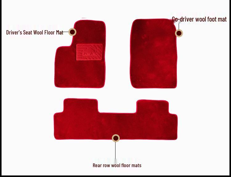 Custom Fit Waterproof Pure Wool Car Floor Mats for Bentley, Mercedes-Benz, Tesla, and Rolls-Royce.