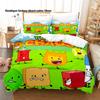 3 Stück Battle for Dream Island Druck Bettbezug Alle Größen für Fans Schlafzimmer BFDI W.O.A.H. Bündel Bettwäsche-Set