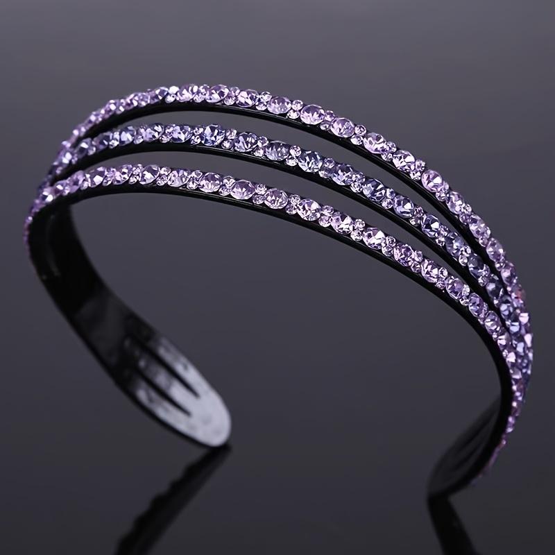 Three Drainage Drill Wide-brimmed Hairband, Super Flash Rhinestone Hairpin Temperament Headdress Hair Grottoes Headband Female.
