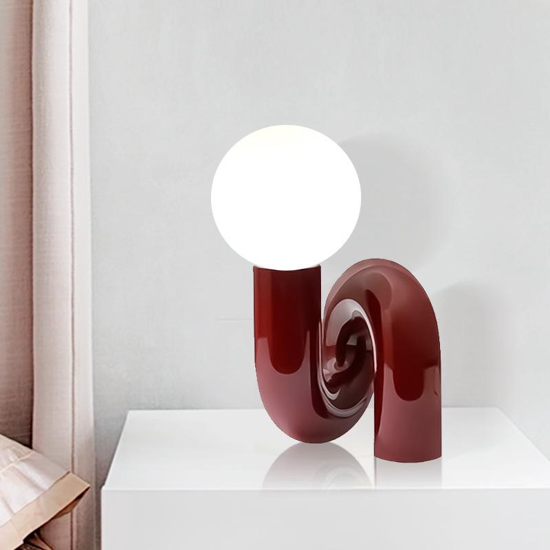 Minimalist Postmodern Resin Model Desk Glass Table Lamp Nordic Hotel  Homestay Bedroom Desk Lamp Atmosphere Luster LED Decor