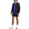 Under Armour Felpa sportiva con cappuccio da uomo Johnson Series in cotone pesante solido, nero 1380151-001