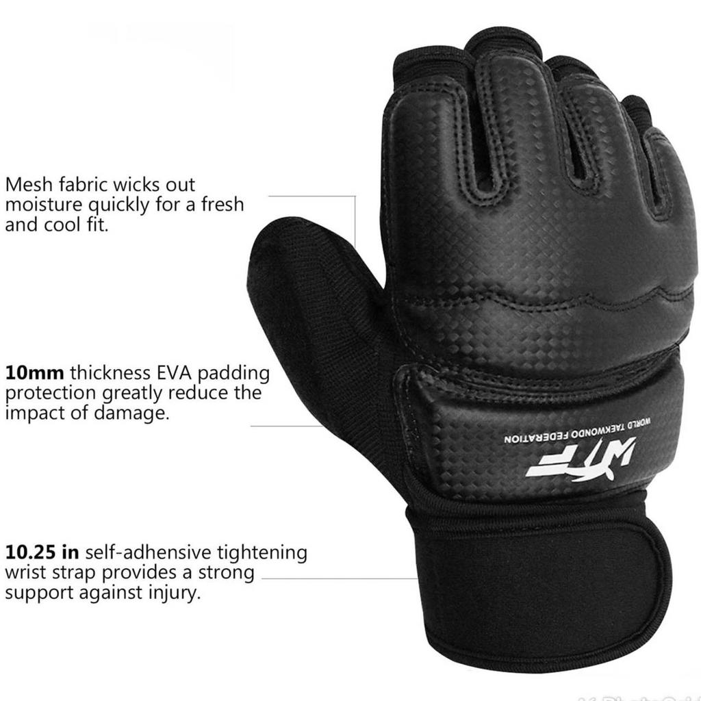 Half Finger Training Boxing Gloves Leather Fight Glove MMA Mitts Sanda Karate Sandbag Muay Thai Kick Men Kinder