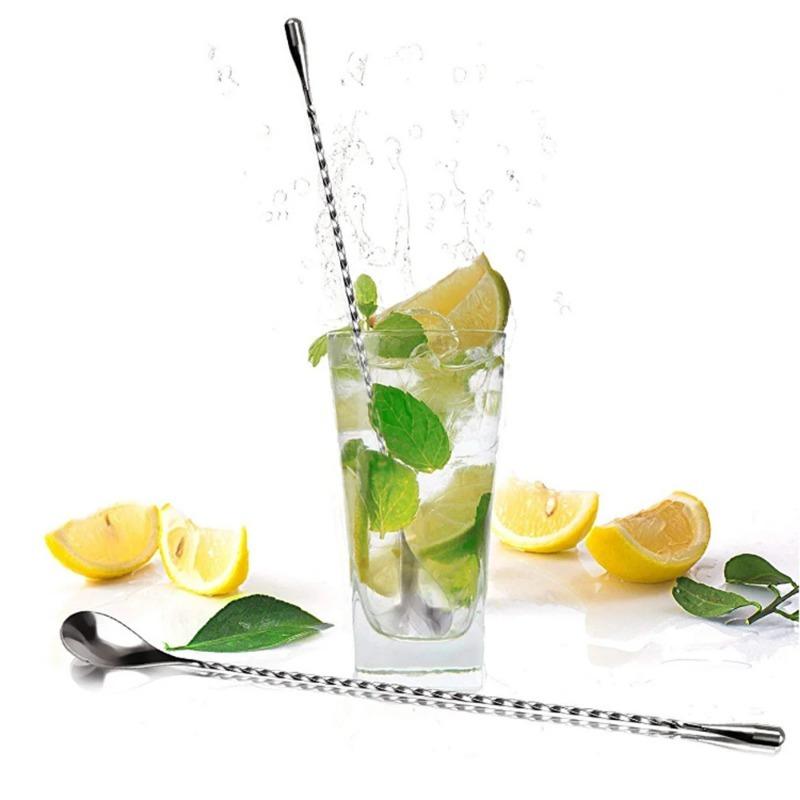Agitatoare de cocktail cu mâner lung Barman Mixing Stick Linguri Oțel inoxidabil Barman Kit Accesorii Whisky Shaker Bar Bucătărie