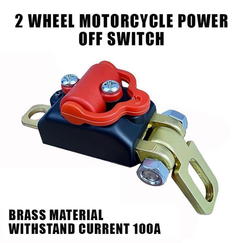 Motorcycle Power Off Switch With Durable Brass Connector And Anti Misoperation Cover For All 2 Wheel And 3 Wheel Motorbikes