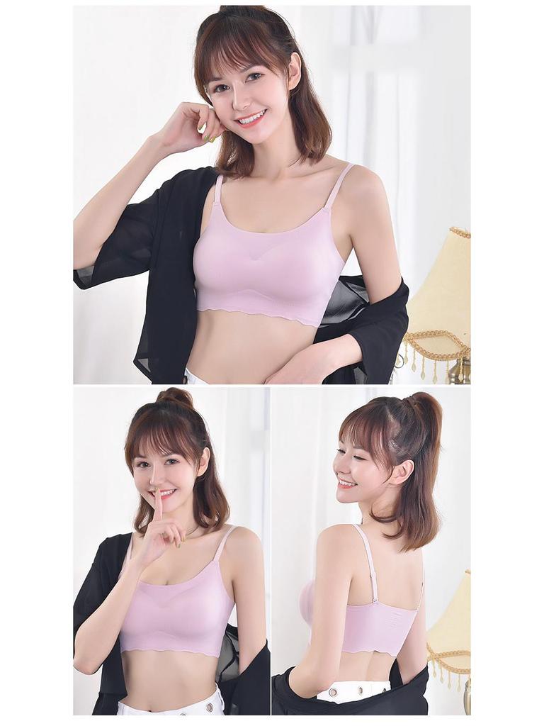 Nahtloser kabelloser Push-Up Schlaf-Stütz-Anti-Shake Sport-BH der zweiten Generation für Damen